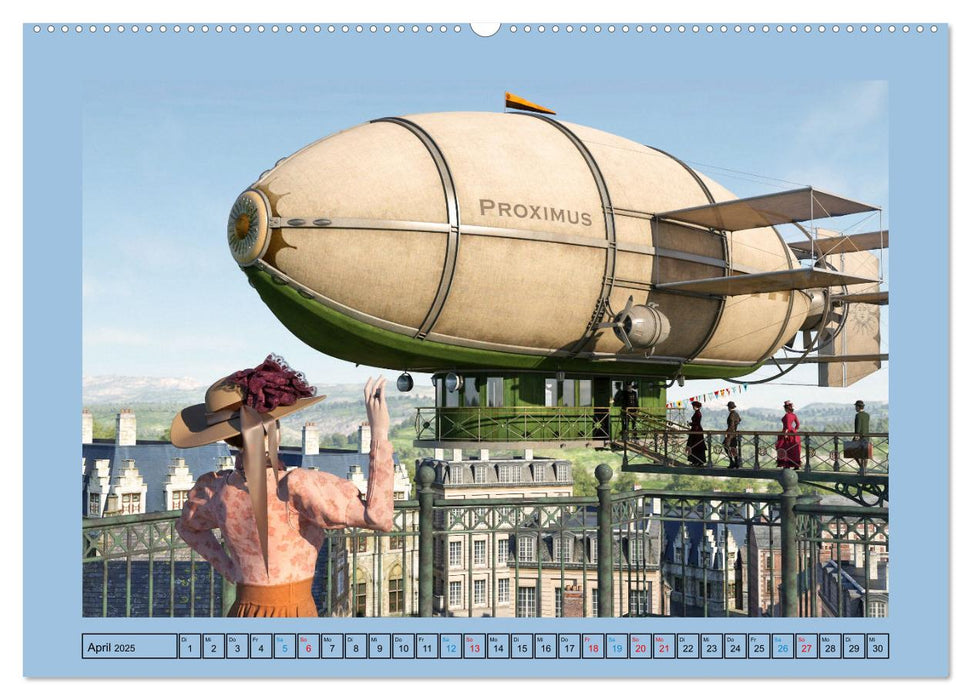 Steampunk Luftschiffe (CALVENDO Premium Wandkalender 2025)