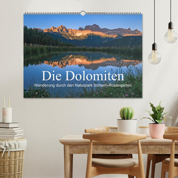 Die Dolomiten - Wanderung durch den Naturpark Schlern-Rosengarten (CALVENDO Wandkalender 2025)