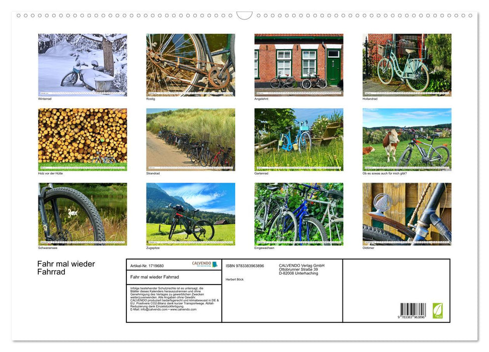Fahr mal wieder Fahrrad (CALVENDO Wandkalender 2025)