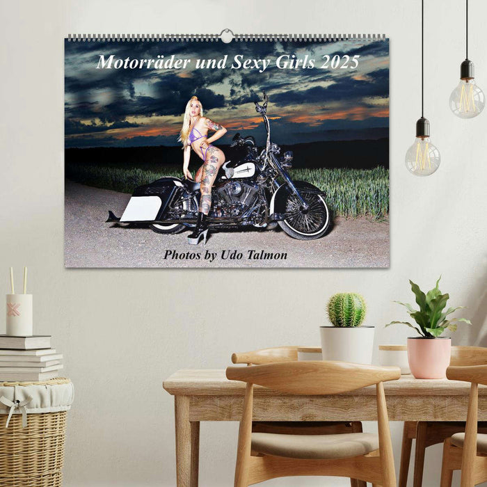 Motorräder und Sexy Girls (CALVENDO Wandkalender 2025)