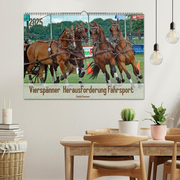 Vierspänner Herausforderung Fahrsport (CALVENDO Wandkalender 2025)