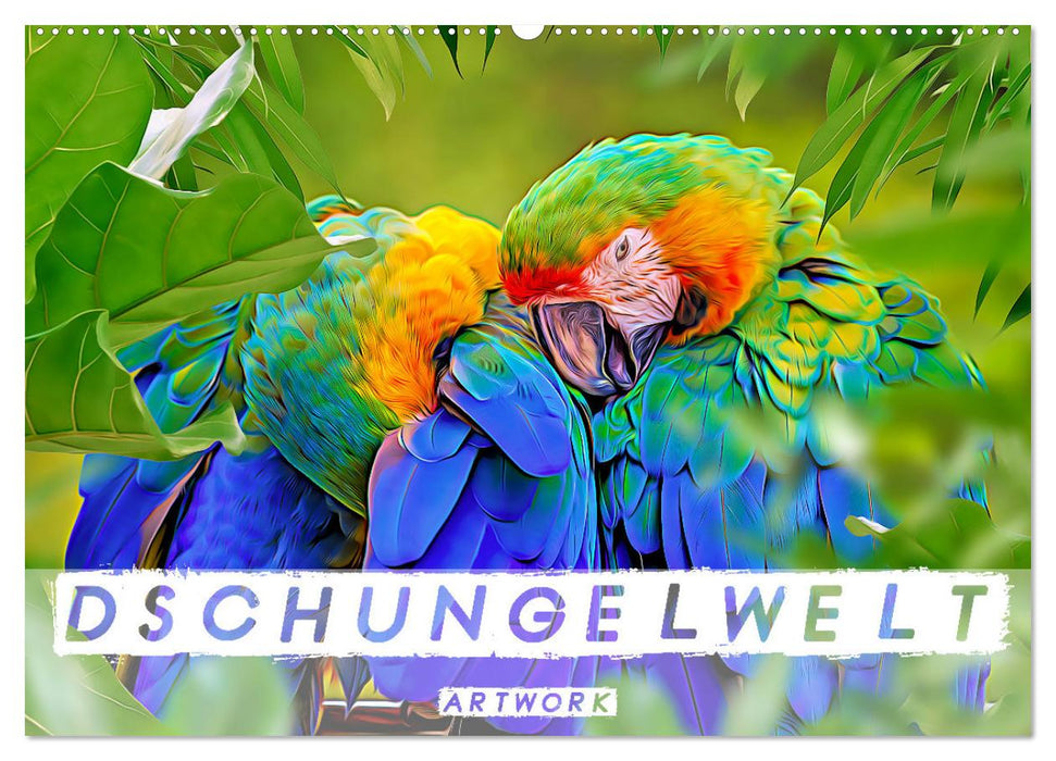 Dschungelwelt - Artwork (CALVENDO Wandkalender 2025)