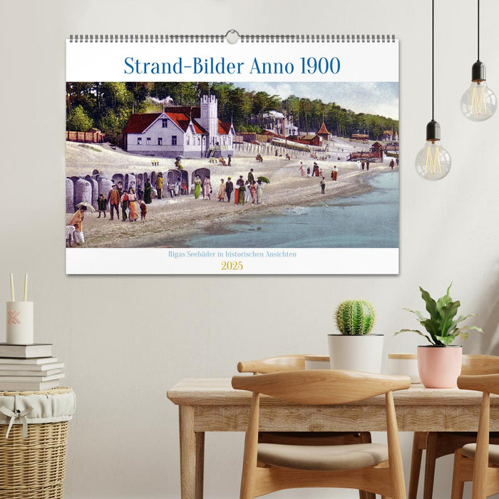 Strand-Bilder Anno 1900 - Rigas Seebäder in historischen Ansichten (CALVENDO Wandkalender 2025)