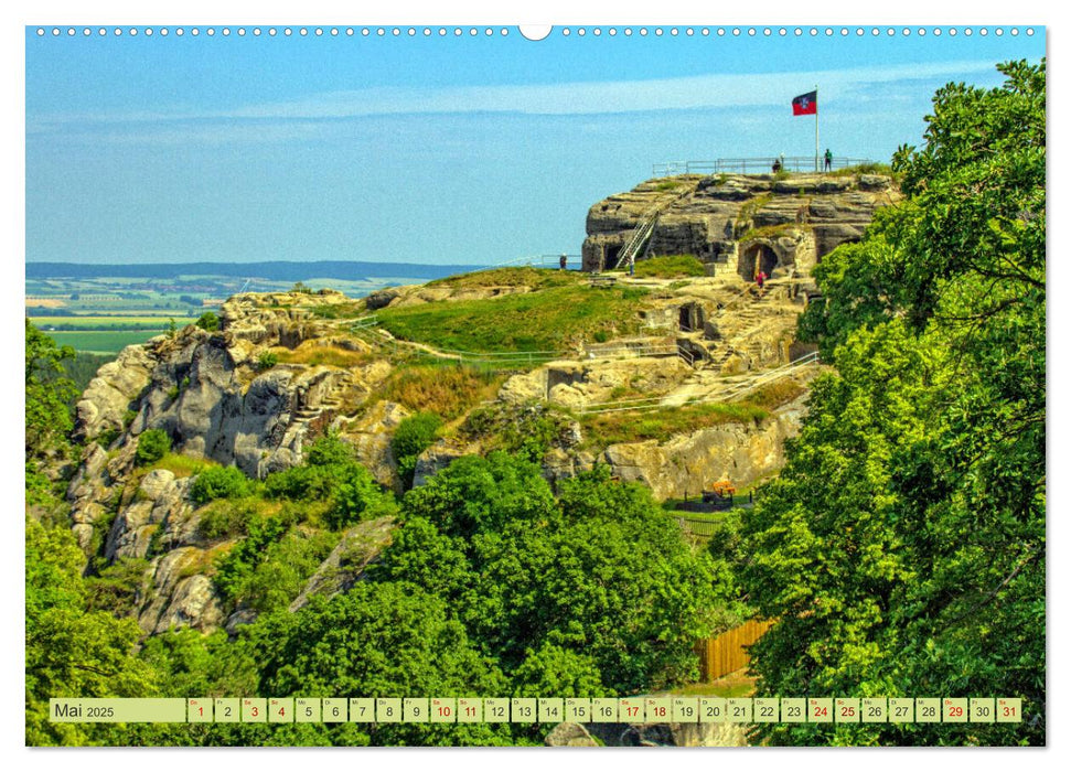 Die Harzer Burgruine Regenstein – Sowie die Sandhöhlen im Heers bei Blankenburg (CALVENDO Wandkalender 2025)