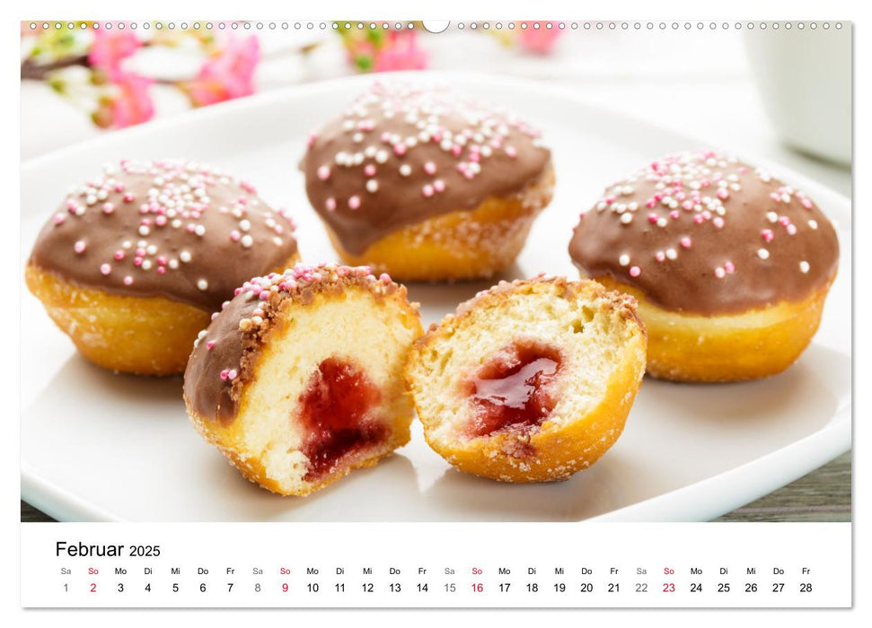 Kuchen, Kekse und Gebäck - süß und lecker durch das Jahr (CALVENDO Premium Wandkalender 2025)