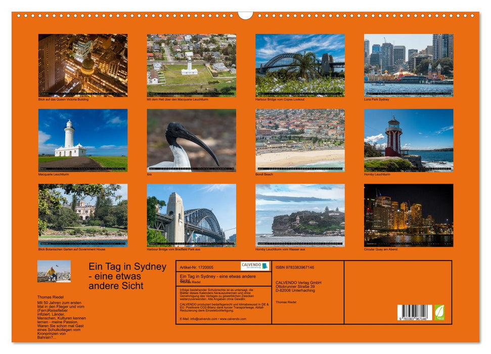 Ein Tag in Sydney - eine etwas andere Sicht (CALVENDO Wandkalender 2025)