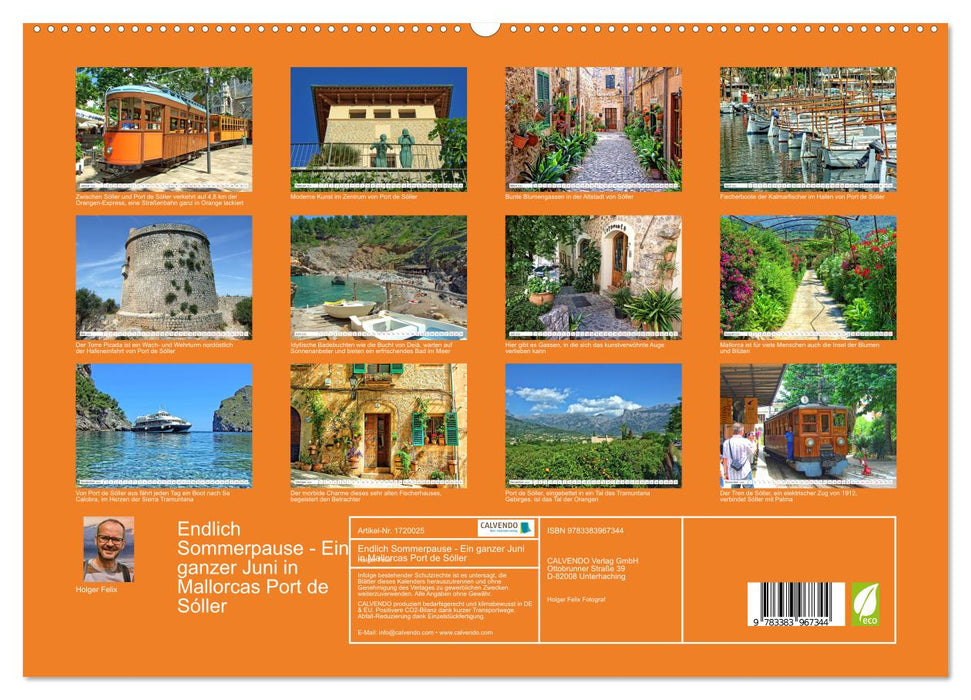 Endlich Sommerpause - Ein ganzer Juni in Mallorcas Port de Sóller (CALVENDO Premium Wandkalender 2025)