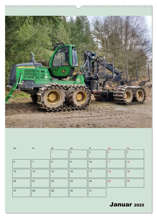 Forst-Maschinen der Forwarder im Einsatz (CALVENDO Wandkalender 2025)