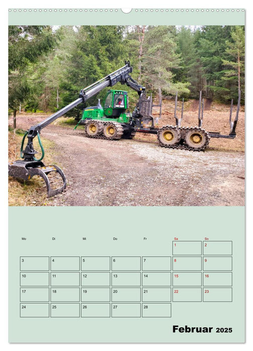 Forst-Maschinen der Forwarder im Einsatz (CALVENDO Wandkalender 2025)