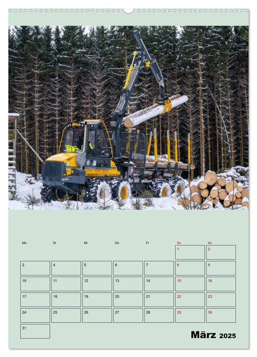 Forst-Maschinen der Forwarder im Einsatz (CALVENDO Wandkalender 2025)