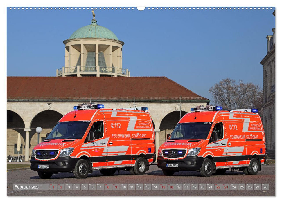 Einsatzfahrzeuge der Feuerwehr Stuttgart (CALVENDO Wandkalender 2025)