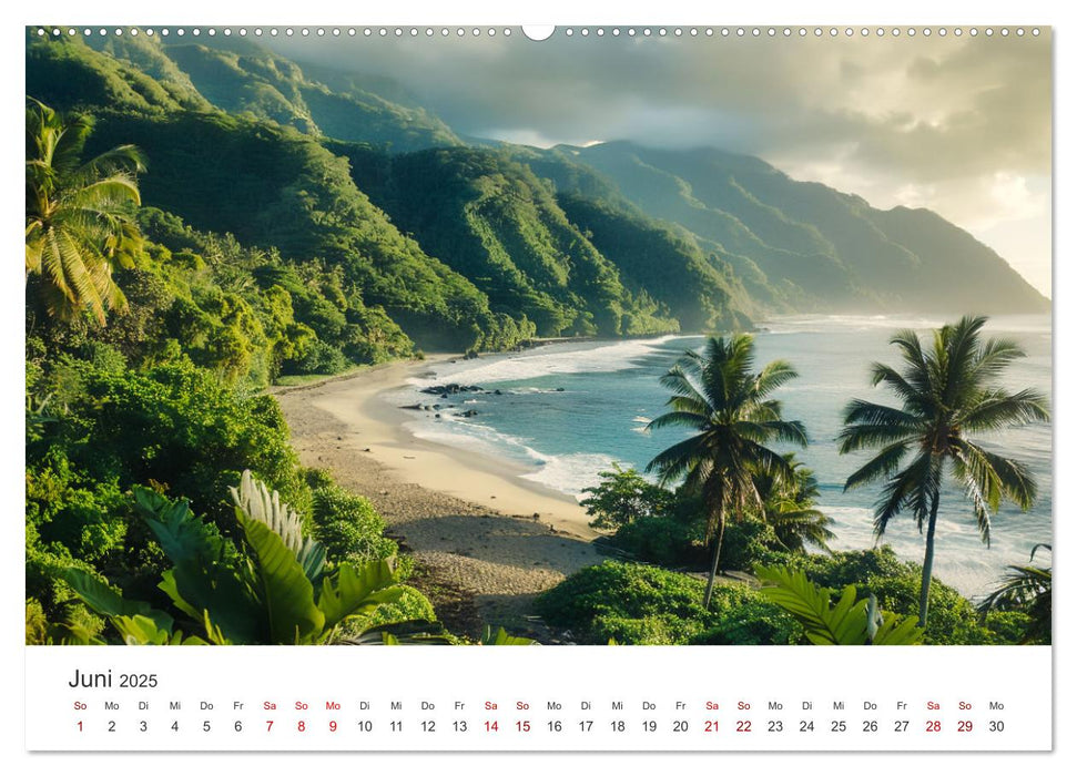 Gestrandet - Ein Jahr auf Robinsons Insel (CALVENDO Premium Wandkalender 2025)