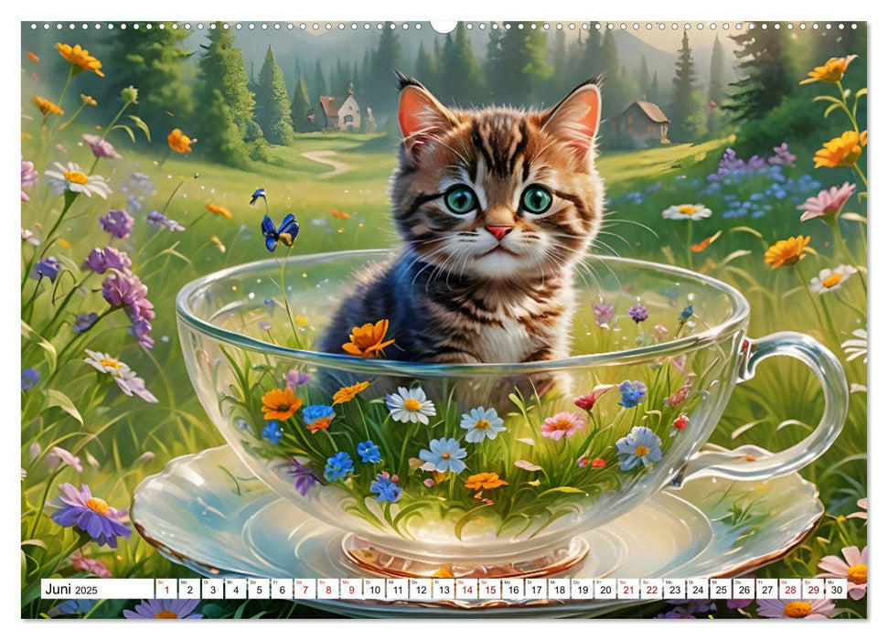 Tierische Tee-Parade (CALVENDO Wandkalender 2025)