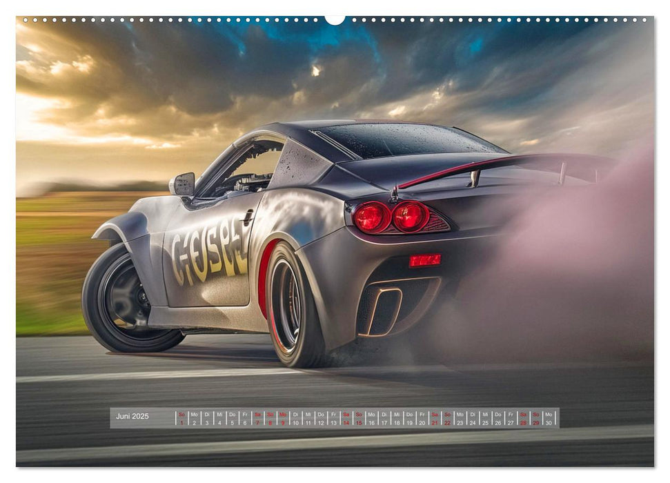 Fantasievolle Rennautos - Im Rausch der Geschwindigkeit (CALVENDO Premium Wandkalender 2025)