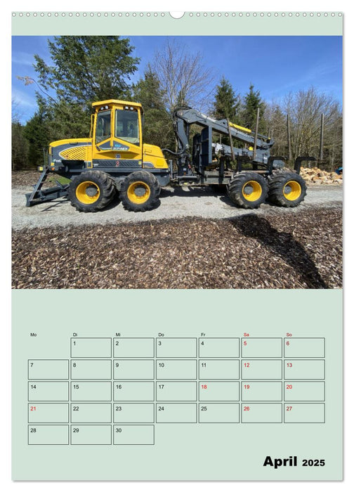 Forst-Maschinen der Forwarder im Einsatz (CALVENDO Premium Wandkalender 2025)