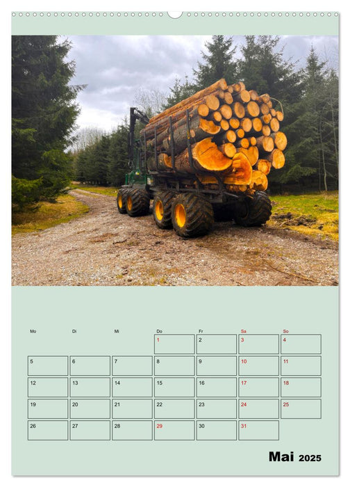 Forst-Maschinen der Forwarder im Einsatz (CALVENDO Premium Wandkalender 2025)