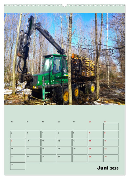 Forst-Maschinen der Forwarder im Einsatz (CALVENDO Premium Wandkalender 2025)