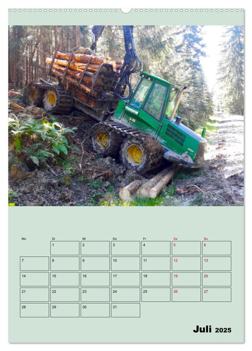 Forst-Maschinen der Forwarder im Einsatz (CALVENDO Premium Wandkalender 2025)