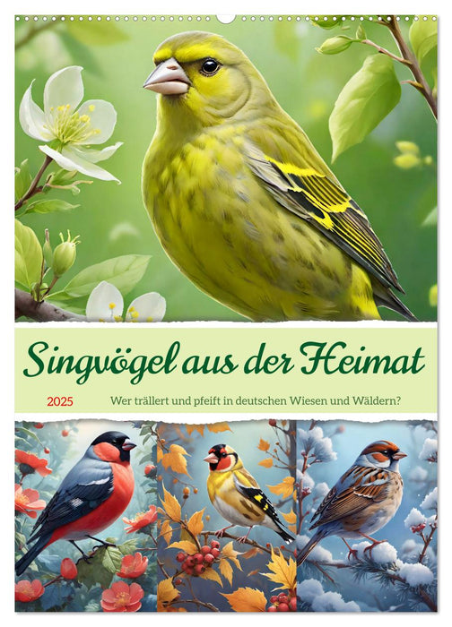 Singvögel aus der Heimat (CALVENDO Wandkalender 2025)