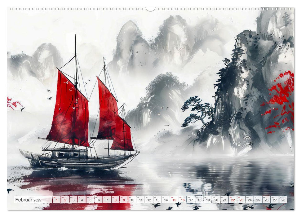 Die Essenz von China - Chinesische Landschaften und Symbole in Harmonie (CALVENDO Wandkalender 2025)