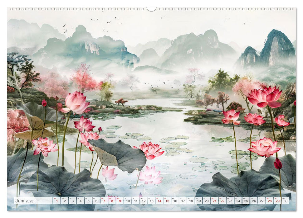 Die Essenz von China - Chinesische Landschaften und Symbole in Harmonie (CALVENDO Wandkalender 2025)