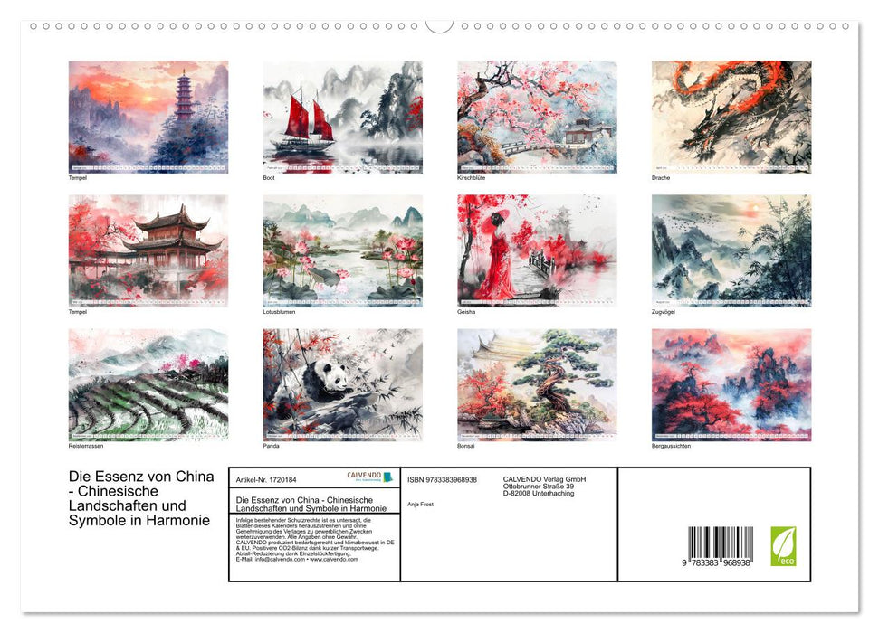 Die Essenz von China - Chinesische Landschaften und Symbole in Harmonie (CALVENDO Premium Wandkalender 2025)