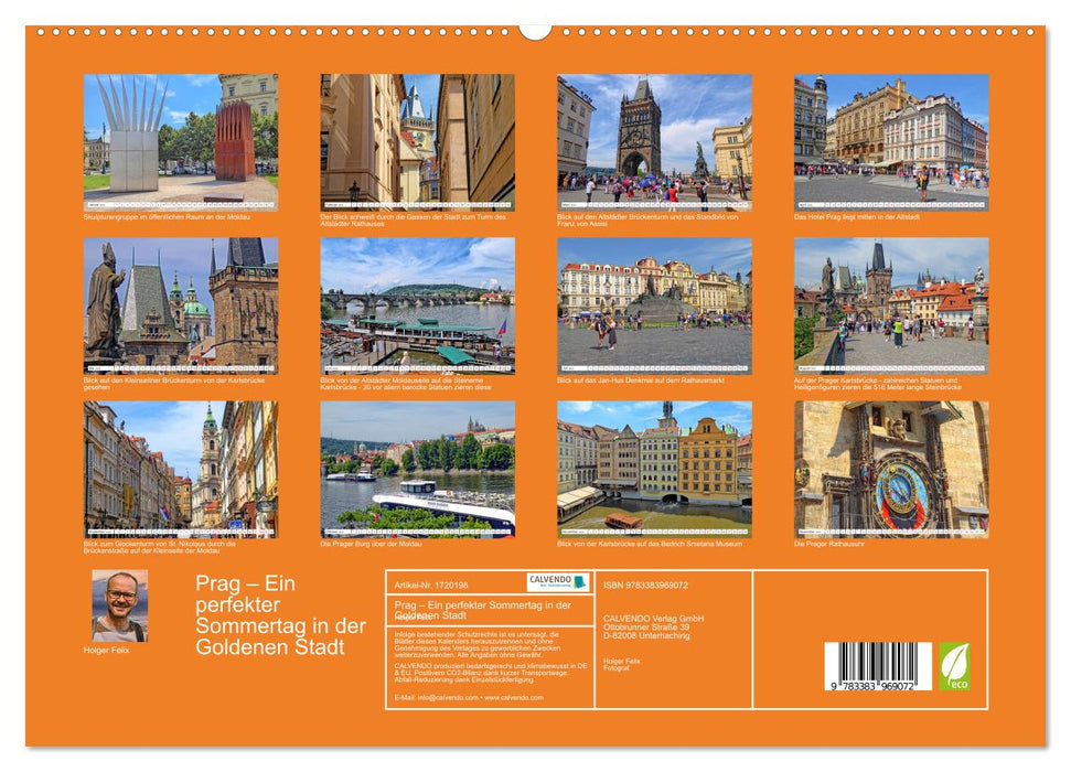 Prag – Ein perfekter Sommertag in der Goldenen Stadt (CALVENDO Premium Wandkalender 2025)