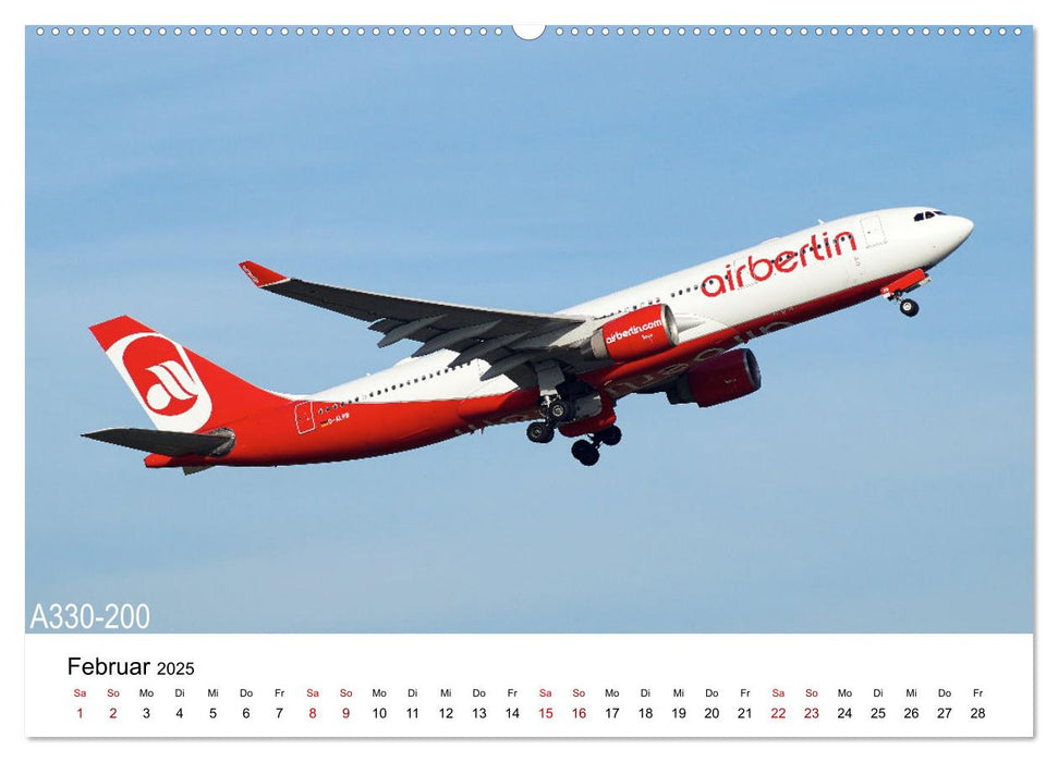 Flugzeuge von Airbus (CALVENDO Premium Wandkalender 2025)