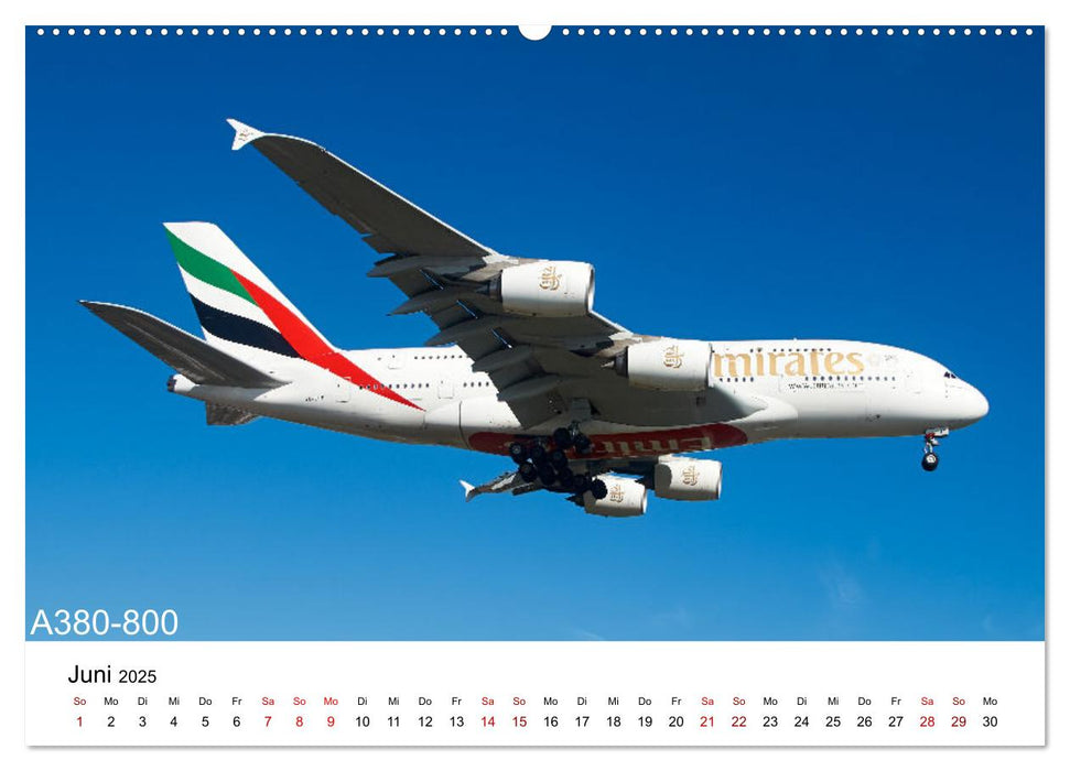 Flugzeuge von Airbus (CALVENDO Premium Wandkalender 2025)