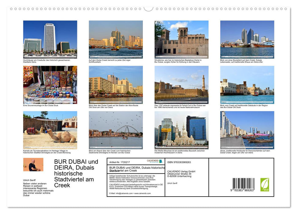 BUR DUBAI und DEIRA, Dubais historische Stadtviertel am Creek (CALVENDO Premium Wandkalender 2025)