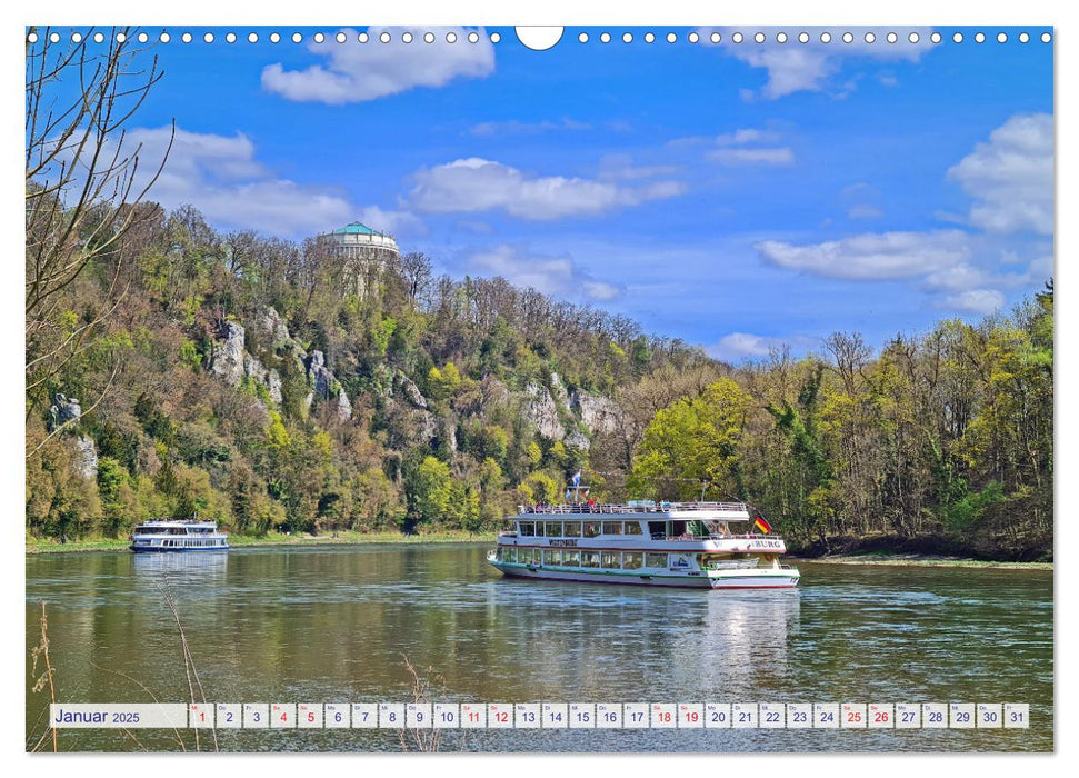 Auf dem Donauradweg Unterwegs zwischen Kehlheim und Linz (CALVENDO Wandkalender 2025)