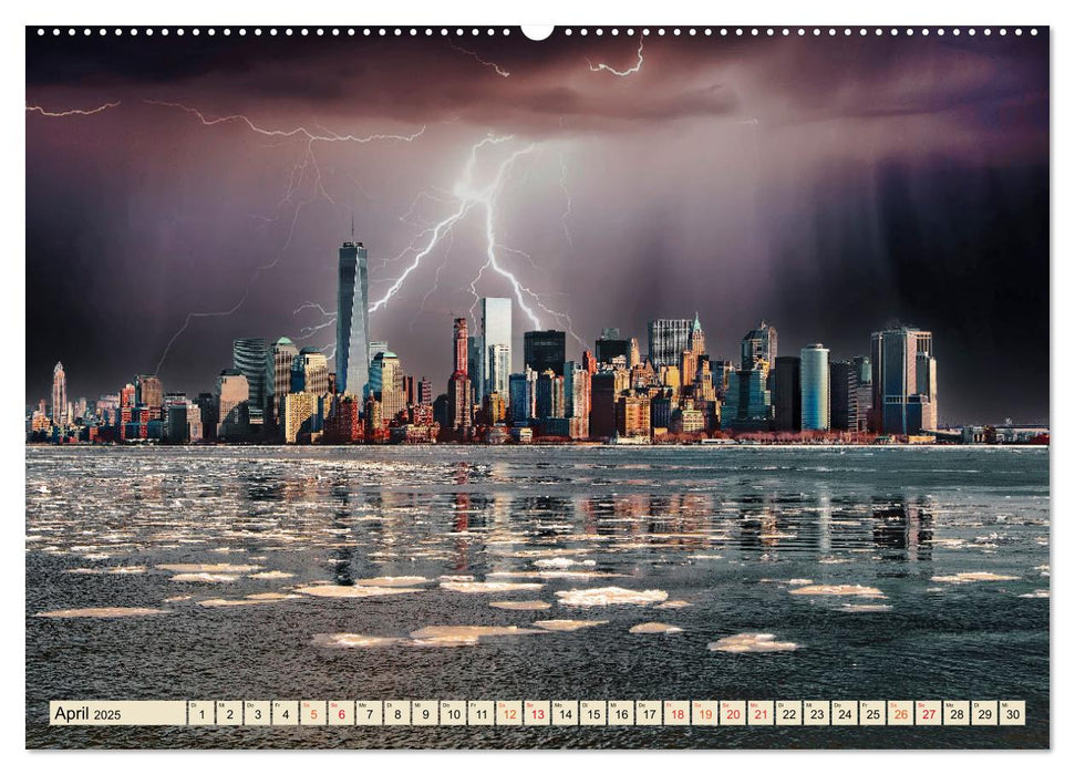 Metropolen - Weltstädte im Blitzlicht (CALVENDO Premium Wandkalender 2025)