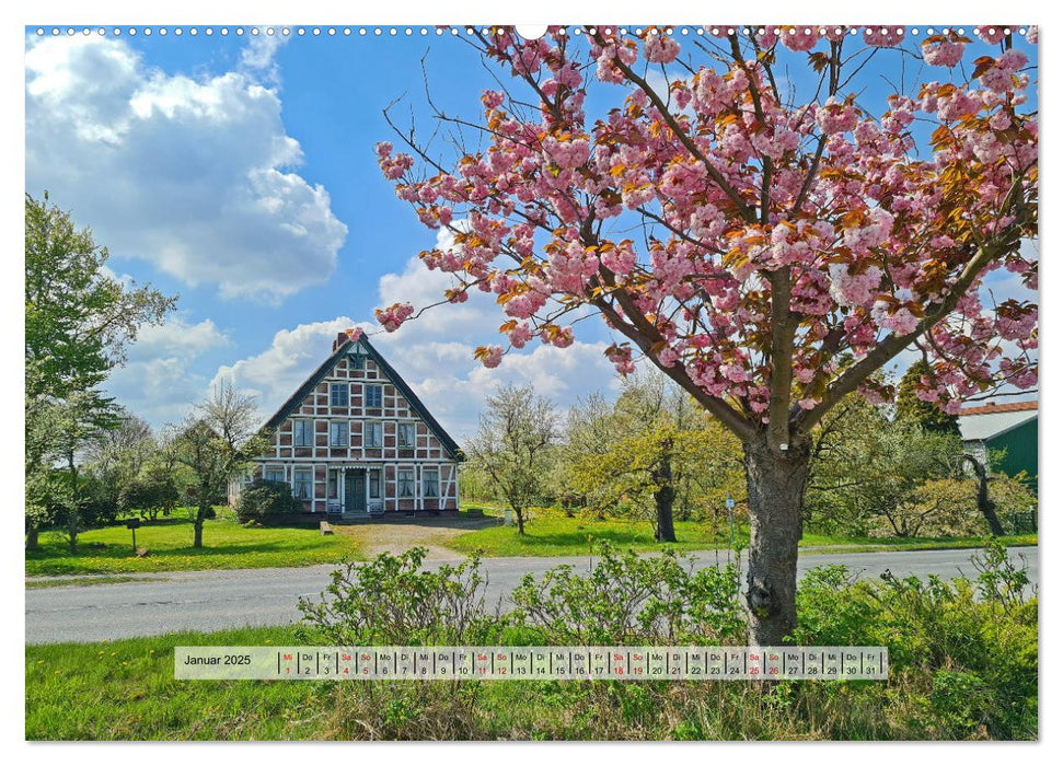 Altes Land im Frühling - Mit dem Fahrrad unterwegs (CALVENDO Premium Wandkalender 2025)