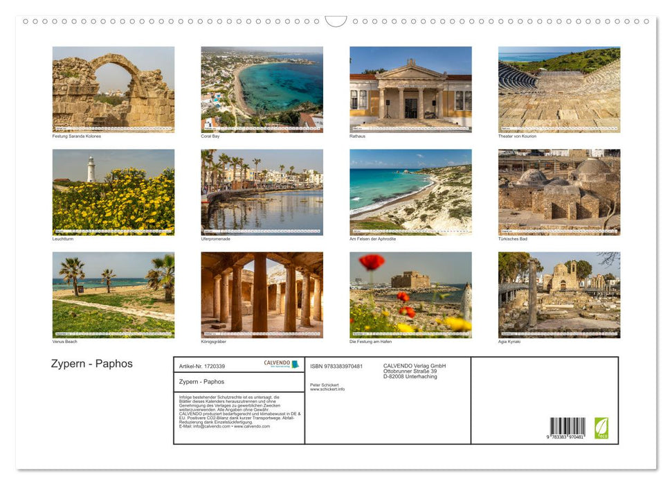 Zypern - Paphos (CALVENDO Wandkalender 2025)