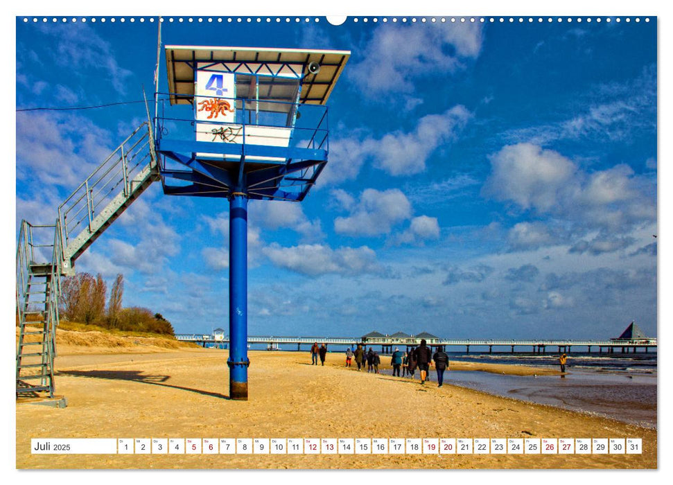 Vier Kaiserbäder – zwei Nationen – Impressionen von der Ostseeinsel Usedom (CALVENDO Premium Wandkalender 2025)