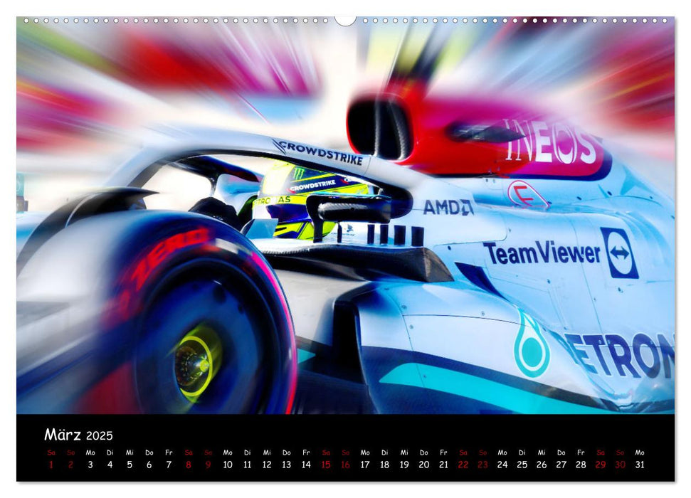 Formel 1 - Benzin im Blut (CALVENDO Premium Wandkalender 2025)