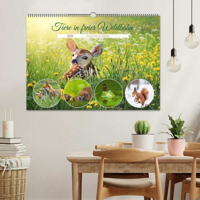 Tiere in freier Wildbahn by VogtArt (CALVENDO Wandkalender 2025)