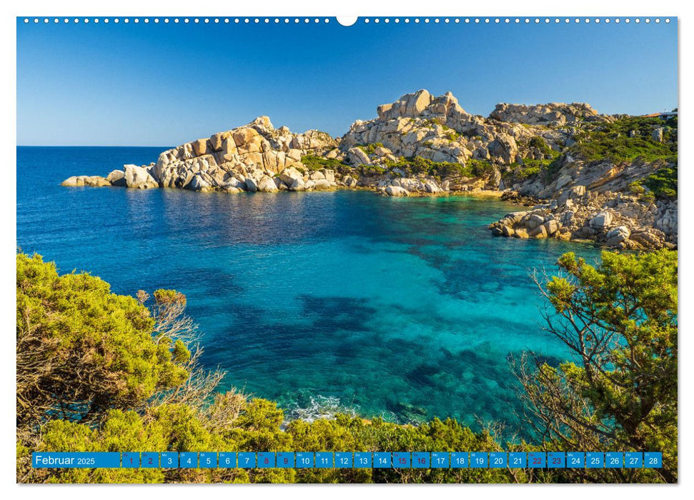 Sardinien mit Korsika (CALVENDO Premium Wandkalender 2025)