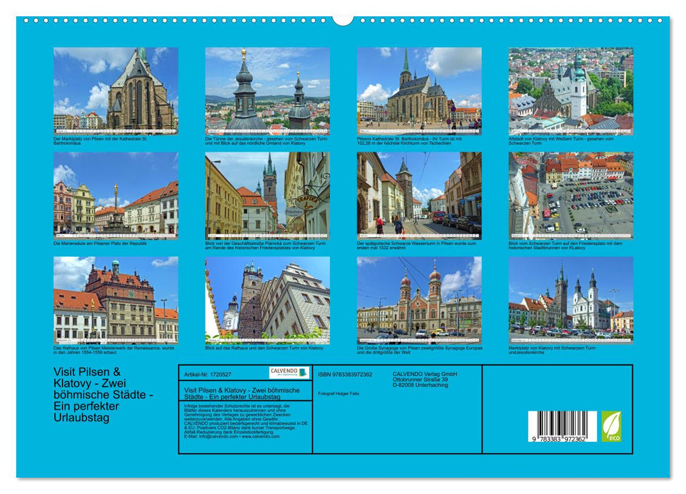 Visit Pilsen & Klatovy - Zwei böhmische Städte - Ein perfekter Urlaubstag (CALVENDO Premium Wandkalender 2025)