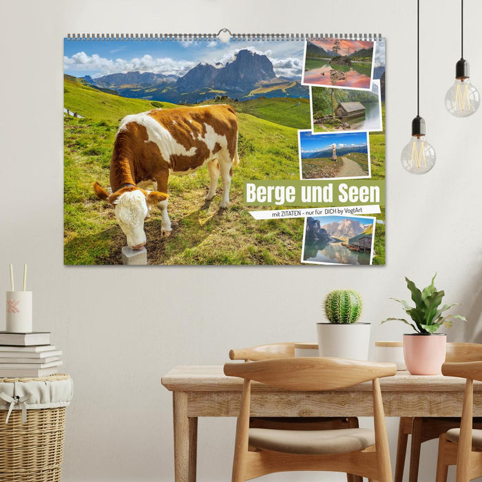 Berge und Seen, mit Zitaten - nur für Dich by VogtArt (CALVENDO Wandkalender 2025)