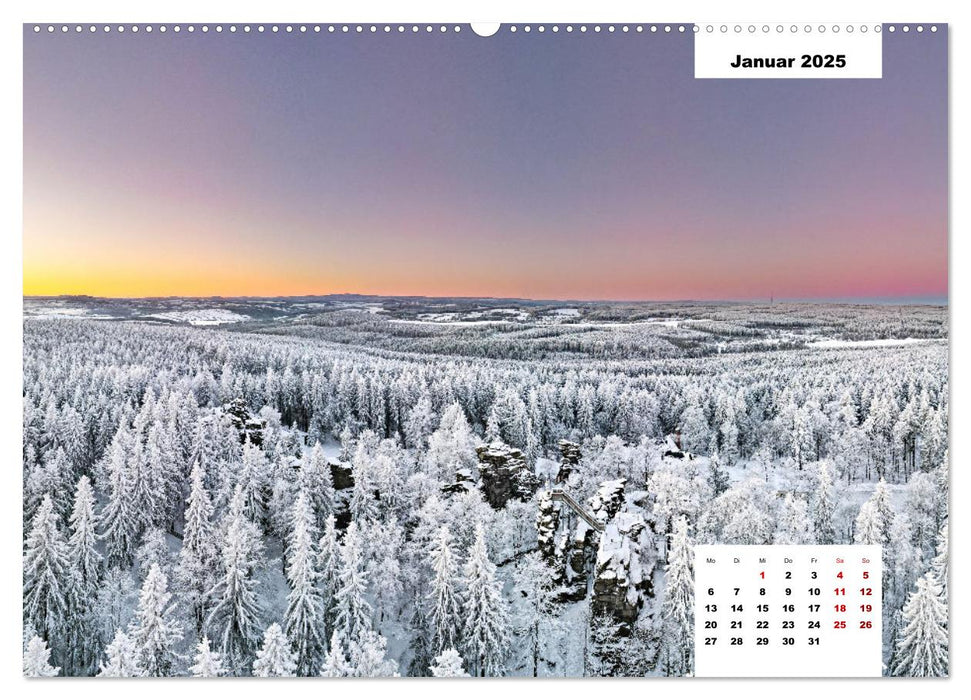 Unser Erzgebirge von oben (CALVENDO Premium Wandkalender 2025)