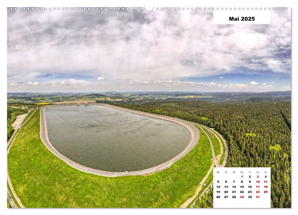 Unser Erzgebirge von oben (CALVENDO Premium Wandkalender 2025)