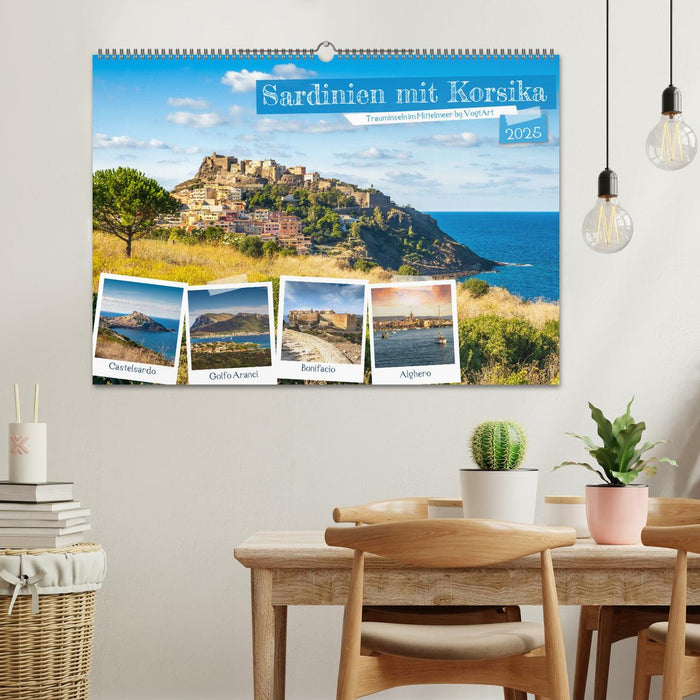 Sardinien mit Korsika (CALVENDO Wandkalender 2025)