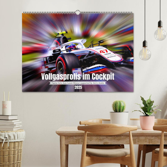 Vollgasprofis im Cockpit (CALVENDO Wandkalender 2025)