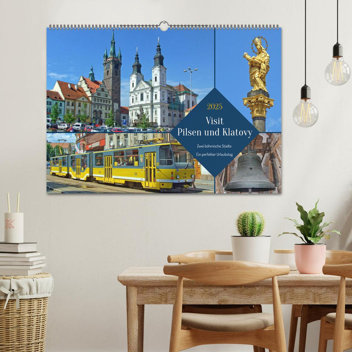 Visit Pilsen & Klatovy - Zwei böhmische Städte - Ein perfekter Urlaubstag (CALVENDO Wandkalender 2025)