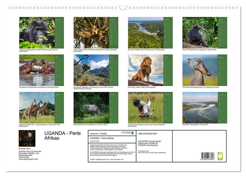 UGANDA - Perle Afrikas (CALVENDO Wandkalender 2025)