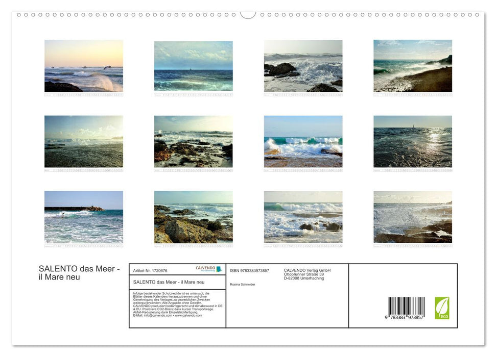 SALENTO das Meer - il Mare neu (CALVENDO Premium Wandkalender 2025)