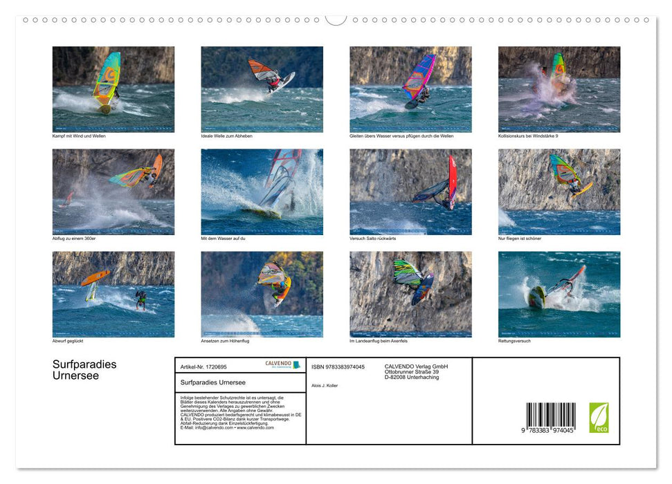 Surfparadies Urnersee (CALVENDO Premium Wandkalender 2025)