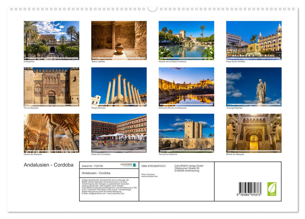 Andalusien - Cordoba (CALVENDO Premium Wandkalender 2025)