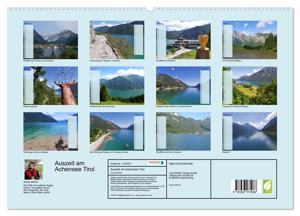 Auszeit am Achensee Tirol (CALVENDO Premium Wandkalender 2025)